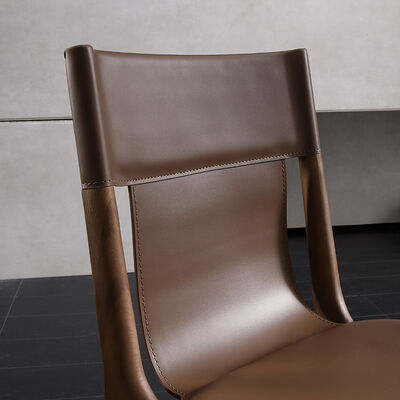 Wood Legs Dining Room Set Modern Nordic Luxury Chair Leather Metal Material Comfortable Home Living Room Hotel Furniture