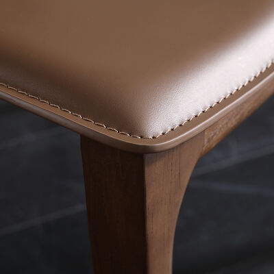 Wood Legs Dining Room Set Modern Nordic Luxury Chair Leather Metal Material Comfortable Home Living Room Hotel Furniture