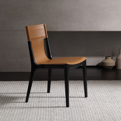 Wood Legs Dining Room Set Modern Nordic Luxury Chair Leather Metal Material Comfortable Home Living Room Hotel Furniture