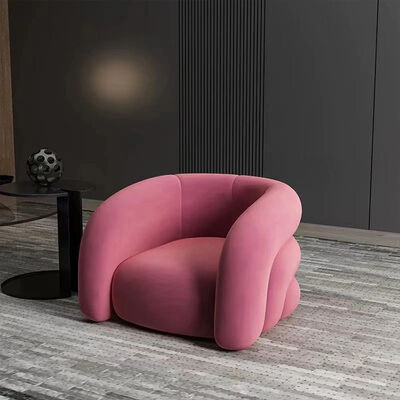 Modern Optional MOYI Fabric Sofa Light Luxury High End Armchair Nordic Trendy Velvet Leisure Chair Soft Comfortable Seat
