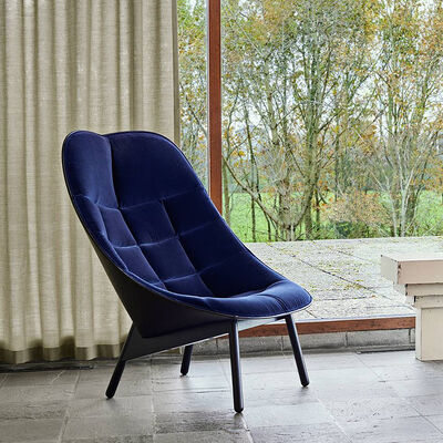 Accent Style Living Room Chair Creative Designer Fabric Single Back Fiberglass Fan Shaped Contemporary Seating Chair