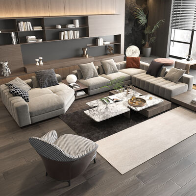Comfortable L shape sectional modern couch luxury velvet modular home furniture designer sofa ideal for stylish interiors