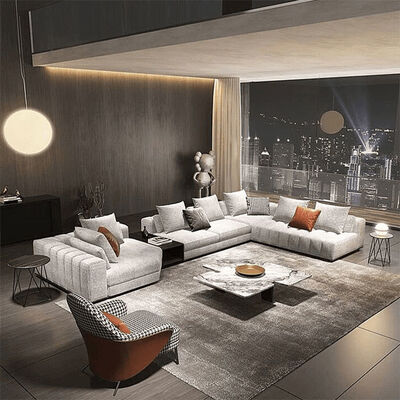 Mail Packing Modern L Shape Sectional Couch Set Luxury Italian Design Living Room Sofa Sectional Furniture