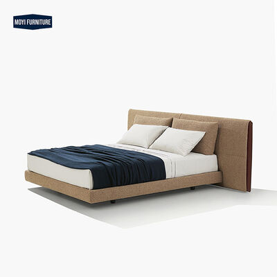 Linen Upholstered Modular Italian Art Design Headboards Queen Frame King Size Modern Luxury Bed