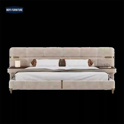 Comfortable Metal Frame Double Queen King Size Bed Frame Modern Luxury Simple Design Home Master Bedroom Furniture