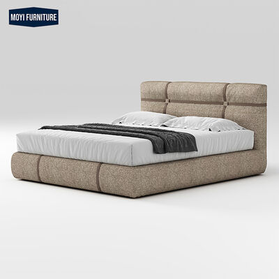 Home Furniture Bedroom Furniture Modern Elegant Italian Design Leather Upholstered Beds King Size Bed Frame Material Sponge