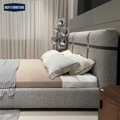 Home Furniture Bedroom Furniture Modern Elegant Italian Design Leather Upholstered Beds King Size Bed Frame Material Sponge
