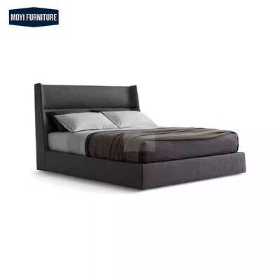 Sponge Frame Queen Size Upholstered Bed Room Set MOYI Italy Linen Soft Frame Bed Modern Bedroom Furniture Collection