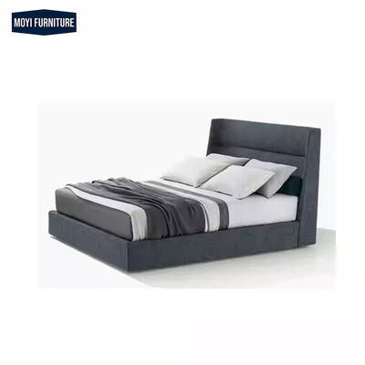 Sponge Frame Queen Size Upholstered Bed Room Set MOYI Italy Linen Soft Frame Bed Modern Bedroom Furniture Collection
