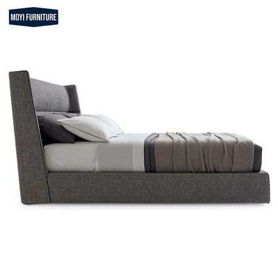 Sponge Frame Queen Size Upholstered Bed Room Set MOYI Italy Linen Soft Frame Bed Modern Bedroom Furniture Collection