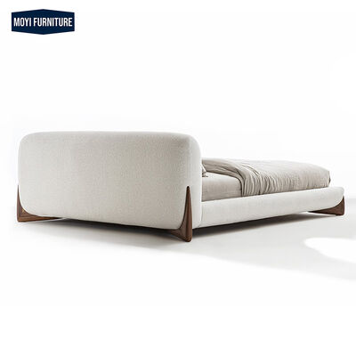 Fabric Upholstered Modern Double Luxury Frames Italian Kingsize Nordic Frame Soft Queen Size Bed Featuring Simple Design