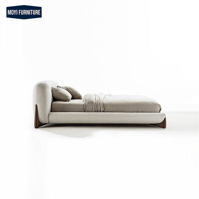 Fabric Upholstered Modern Double Luxury Frames Italian Kingsize Nordic Frame Soft Queen Size Bed Featuring Simple Design