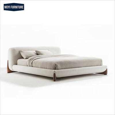 Fabric Upholstered Modern Double Luxury Frames Italian Kingsize Nordic Frame Soft Queen Size Bed Featuring Simple Design