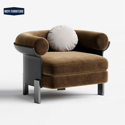 Leisure Chair Metal Legs MOYI Italian Minimalist Sofa Chair Luxury Living Room Modern Minimalist Designer Lounge Chair Arm