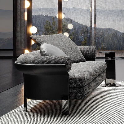 Leisure Chair Metal Legs MOYI Italian Minimalist Sofa Chair Luxury Living Room Modern Minimalist Designer Lounge Chair Arm