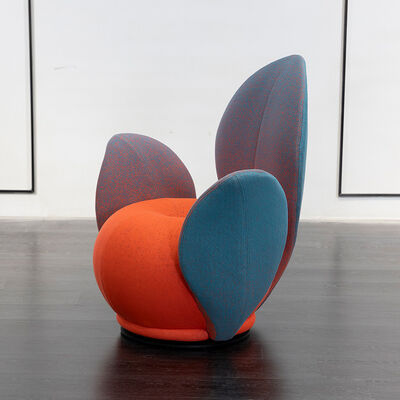 Leisure Chair Modern Accent Design Cashmere Fabric Interior Decoration Living Room Single Lounge Chair Elegant Furniture
