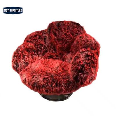 Living Room Chair MOYI Designer Sofa Chair Modern Soft Sable Fabric Luxury Rotatable Leisure Bear Paw Shaped Lounge Chair