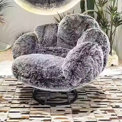 Living Room Chair MOYI Designer Sofa Chair Modern Soft Sable Fabric Luxury Rotatable Leisure Bear Paw Shaped Lounge Chair