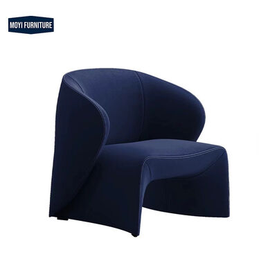 Fabric White Velvet Modern Comfortable Lounge Accent Chair Recliner Armchair Sofa Hotel Apartment Casual Living Room