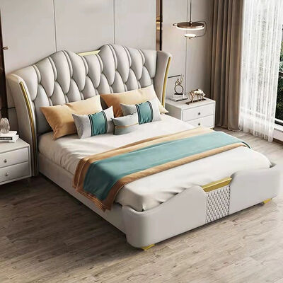 Soft Bed Italian Modern Upholstered Luxury Bed Frame Super King Size Bed Double Designs MOYI Set Furniture Bedroom Furniture