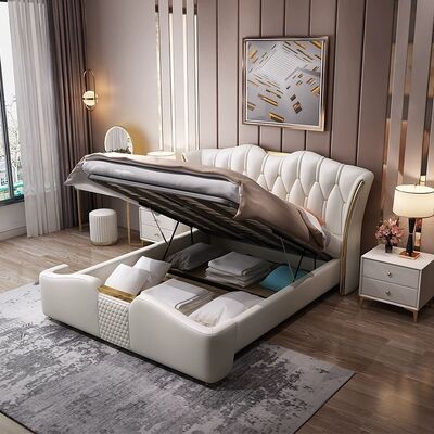 Soft Bed Italian Modern Upholstered Luxury Bed Frame Super King Size Bed Double Designs MOYI Set Furniture Bedroom Furniture