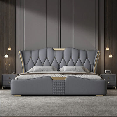 Soft Bed Italian Modern Upholstered Luxury Bed Frame Super King Size Bed Double Designs MOYI Set Furniture Bedroom Furniture