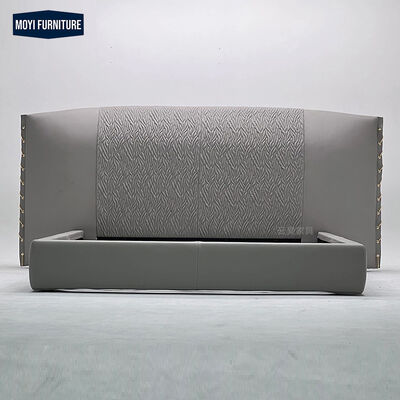 Soft Bed Modern Upholstered Frame King Bed Luxury Italian Leather Queen Size MOYI Italian 2023 Collection