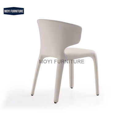 Modern Standard Size Leather Dining Chair Upholstery Leather Legs Minimalist Coffee Chair Luxury Design Dining Table