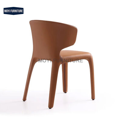 Modern Standard Size Leather Dining Chair Upholstery Leather Legs Minimalist Coffee Chair Luxury Design Dining Table