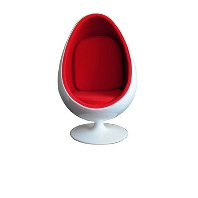 end Wood Grain Round Chair Nordic Vintage Leisure Chair Wood Leather Tea Table Living Room Supporting Furniture Egg Chair