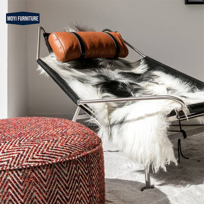 Custom Leisure Chair Handwoven Hemp Rope Nordic Minimalist Lounge Chair Modern Furniture Living Room Balcony Recliner