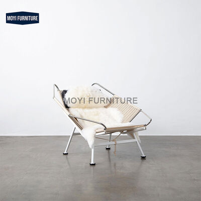 Custom Leisure Chair Handwoven Hemp Rope Nordic Minimalist Lounge Chair Modern Furniture Living Room Balcony Recliner