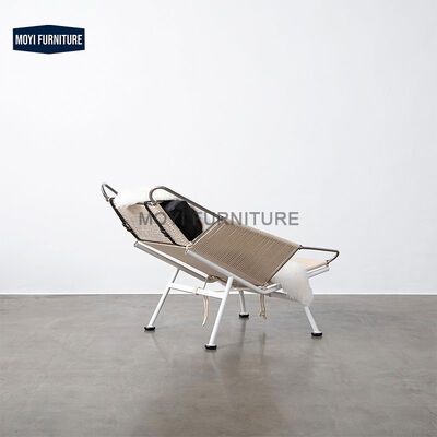 Custom Leisure Chair Handwoven Hemp Rope Nordic Minimalist Lounge Chair Modern Furniture Living Room Balcony Recliner