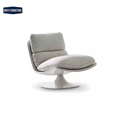 Leisure Chair Custom Wood Base Sponge Lounge Chair Featuring Elegant Leather Warm Teddy Fabric for Villa Hotel Comfort