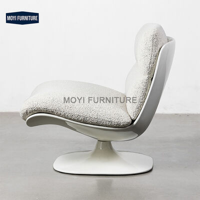 Leisure Chair Custom Wood Base Sponge Lounge Chair Featuring Elegant Leather Warm Teddy Fabric for Villa Hotel Comfort
