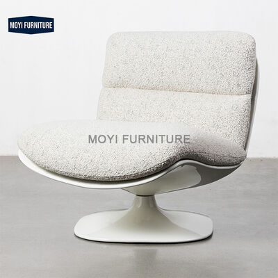 Leisure Chair Custom Wood Base Sponge Lounge Chair Featuring Elegant Leather Warm Teddy Fabric for Villa Hotel Comfort