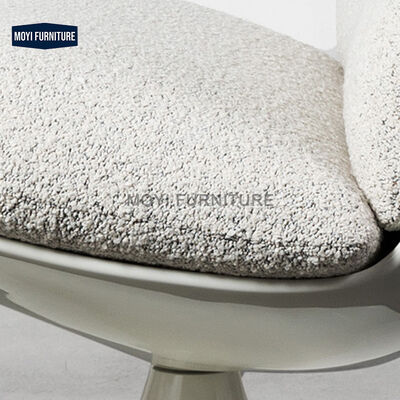 Leisure Chair Custom Wood Base Sponge Lounge Chair Featuring Elegant Leather Warm Teddy Fabric for Villa Hotel Comfort