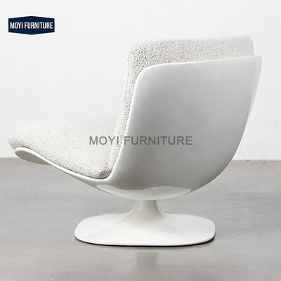 Leisure Chair Custom Wood Base Sponge Lounge Chair Featuring Elegant Leather Warm Teddy Fabric for Villa Hotel Comfort