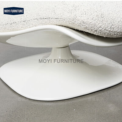 Leisure Chair Custom Wood Base Sponge Lounge Chair Featuring Elegant Leather Warm Teddy Fabric for Villa Hotel Comfort