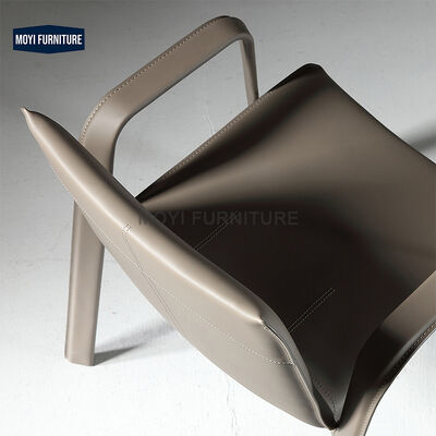 Dining Room Furniture Modern Italian Minimalist Saddle Leather Chair Ideal Home Bar Commercial Hotel Coffee Shops Milk Tea Shops