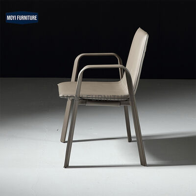 Dining Room Furniture Modern Italian Minimalist Saddle Leather Chair Ideal Home Bar Commercial Hotel Coffee Shops Milk Tea Shops