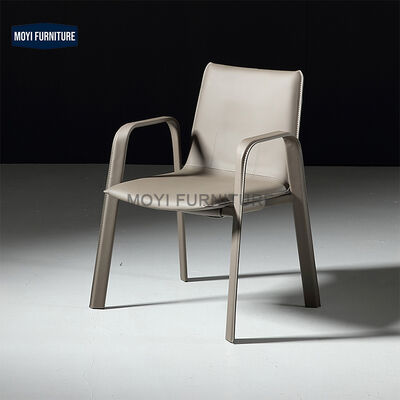 Dining Room Furniture Modern Italian Minimalist Saddle Leather Chair Ideal Home Bar Commercial Hotel Coffee Shops Milk Tea Shops