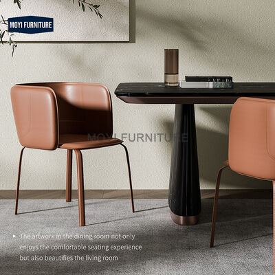 Modern Italian Light Luxury Dining Chair Comfortable Family Dining Room Stylish Back Chair Seating Furniture Design