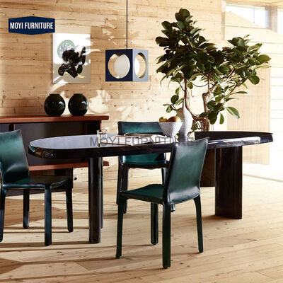 Luxury Modern Burgundy Cafe Restaurant Furniture Vintage Dining Chairs Saddle Leather Armrests Mail Packing Included