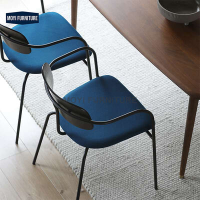 Home Furniture Iron Leg Bend Wood Cafe Side Chair Perfect for Restaurant Hotel Dining Plywood Chair Wabi Sabi Design Style