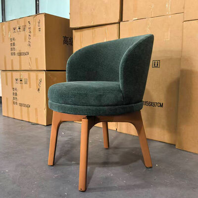 CUSTOM Dining Room Furniture Elegant Velvet Upholstered Leather Swivel Comfortable Modern Nordic Luxury Dining Chair