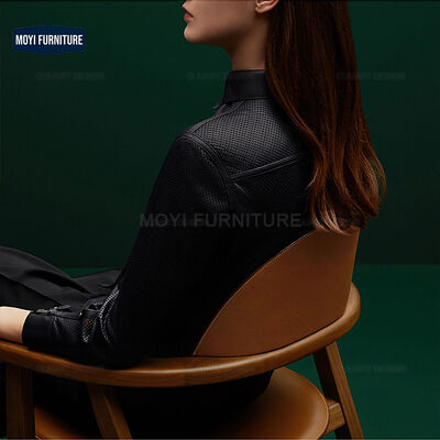 Wood Modern Dining Chair with Backrest Comfortable Relaxation Suitable Japanese Family Living Room Leisure Cafe