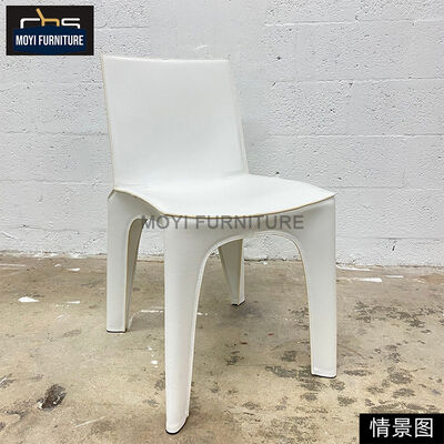 Dining Chair Metal Legs Customizable Italian Luxury Design Leather Backrest Offering Exceptional Seating Experience