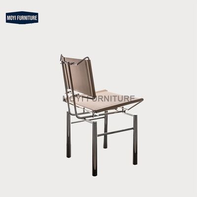 Metal Foam Fabric Dining Room Set Stainless Steel Dining Chair Luxury Black Leather Armchair for Luxury Hotel Restaurant