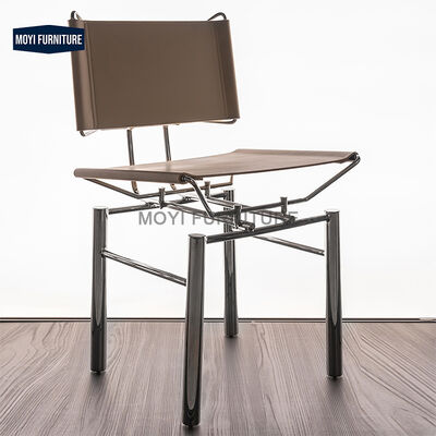Metal Foam Fabric Dining Room Set Stainless Steel Dining Chair Luxury Black Leather Armchair for Luxury Hotel Restaurant